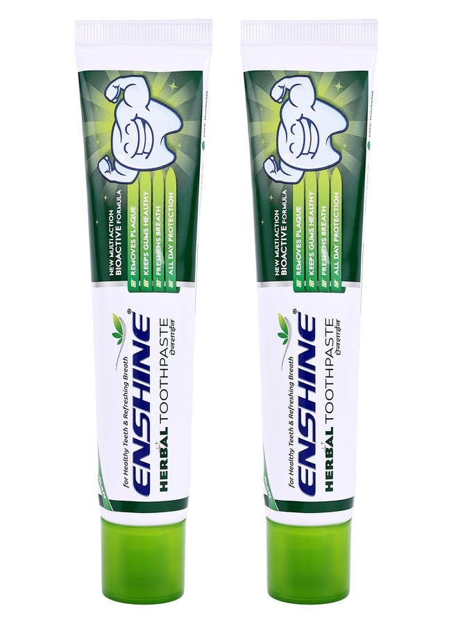 Enshine Herbal Toothpaste | Ayurvedic Formula for Complete Oral Care | 100% Herbal Ingredients for a Healthy Smile Pack of 2 (100g each) - Image 1